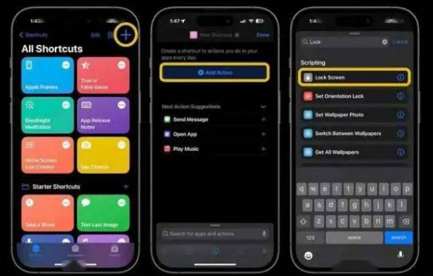 单县苹果14锁屏维修店分享iPhone14升级iOS16.4后如何创建锁屏快捷方式 