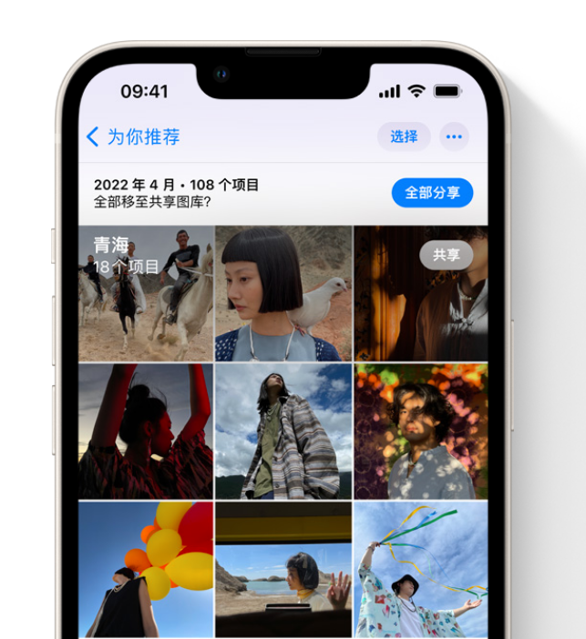 单县苹果维修网点分享在 iPhone 上使用共享图库 