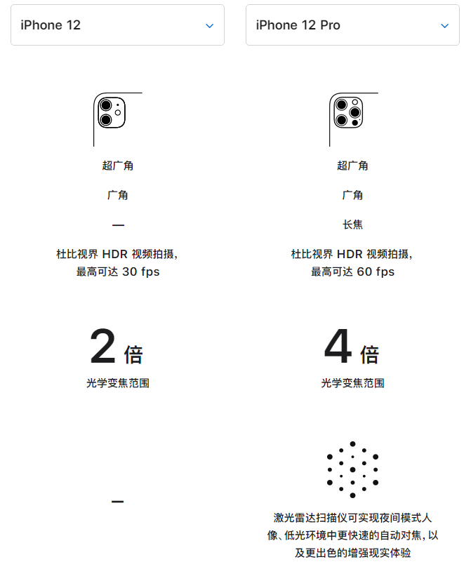 单县苹果手机维修分享苹果 iPhone 12 与 iPhone 12 Pro 选哪款 